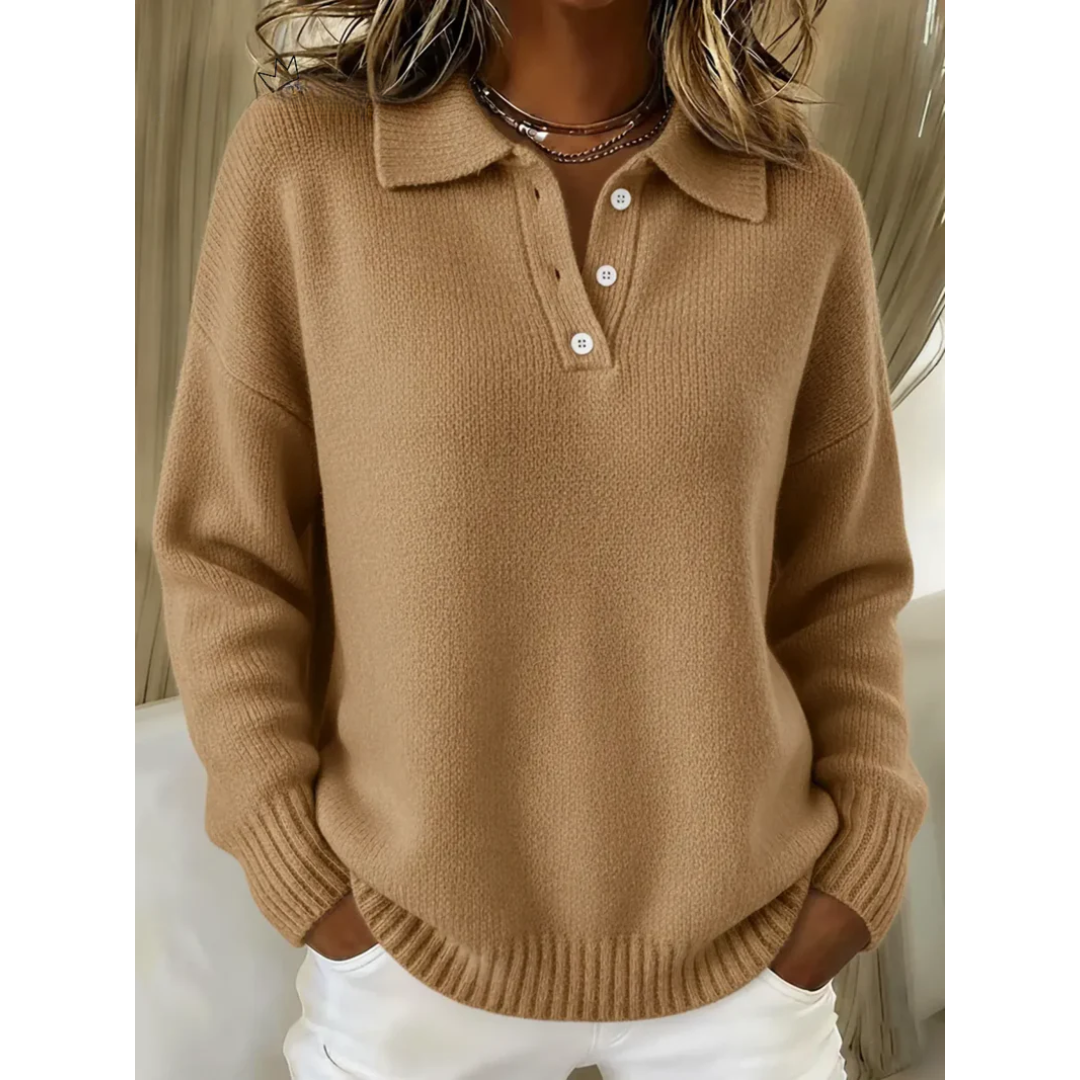 Marina | Suéter tipo polo suave y elegante
