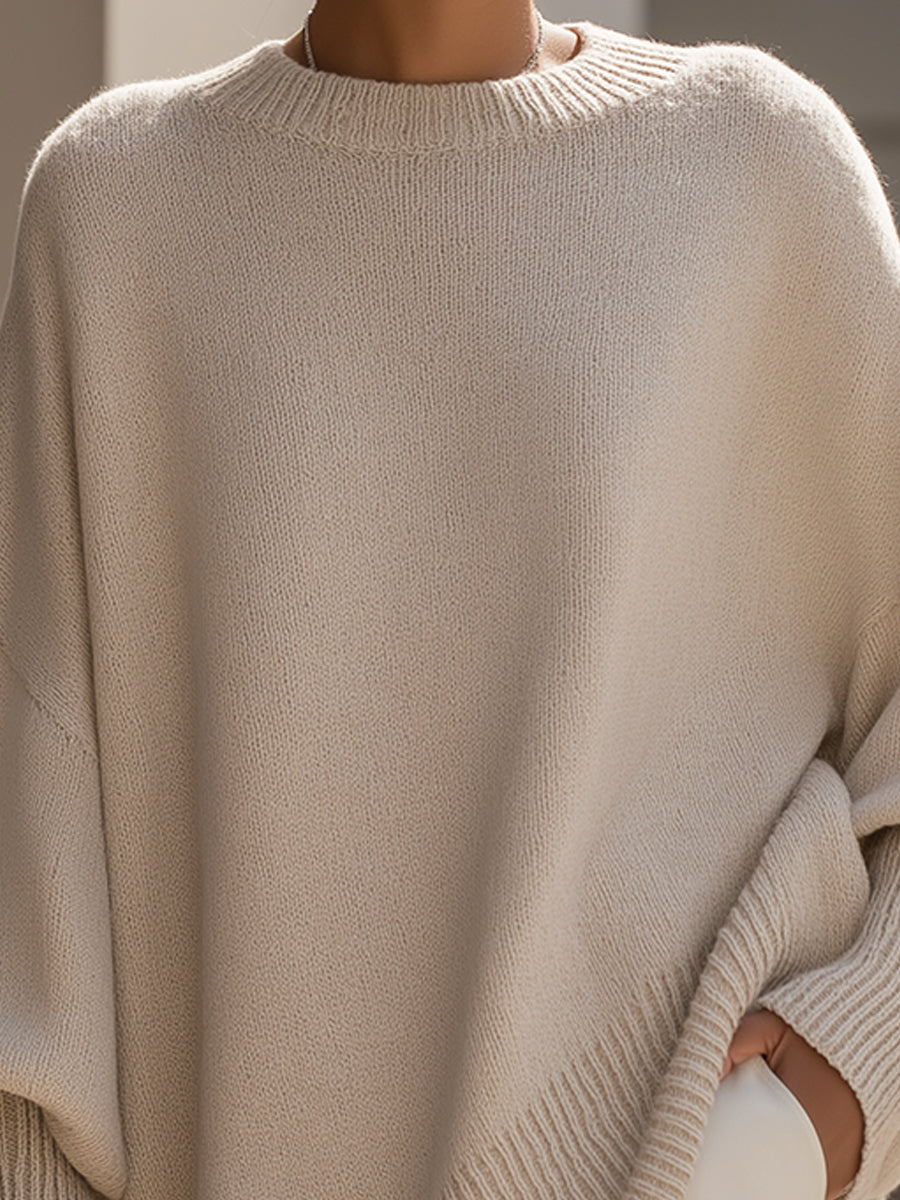 Ludovica | Suéter oversize con escote amplio y elegante