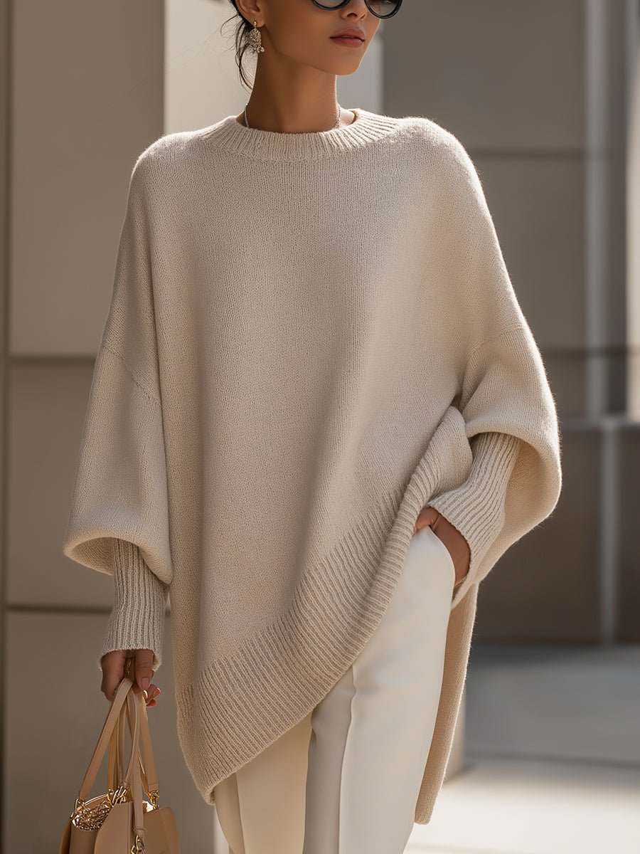 Ludovica | Suéter oversize con escote amplio y elegante