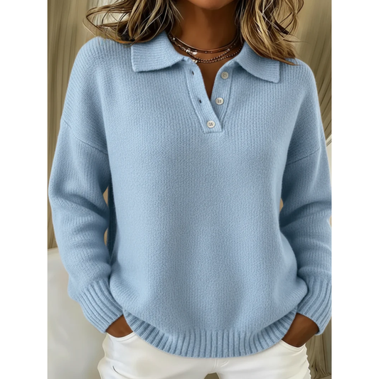 Marina | Suéter tipo polo suave y elegante