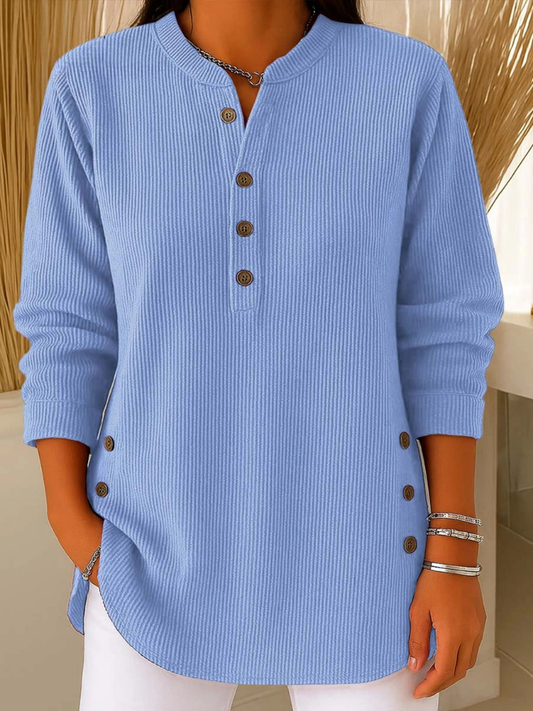 Nives | Elegante túnica Henley con botones