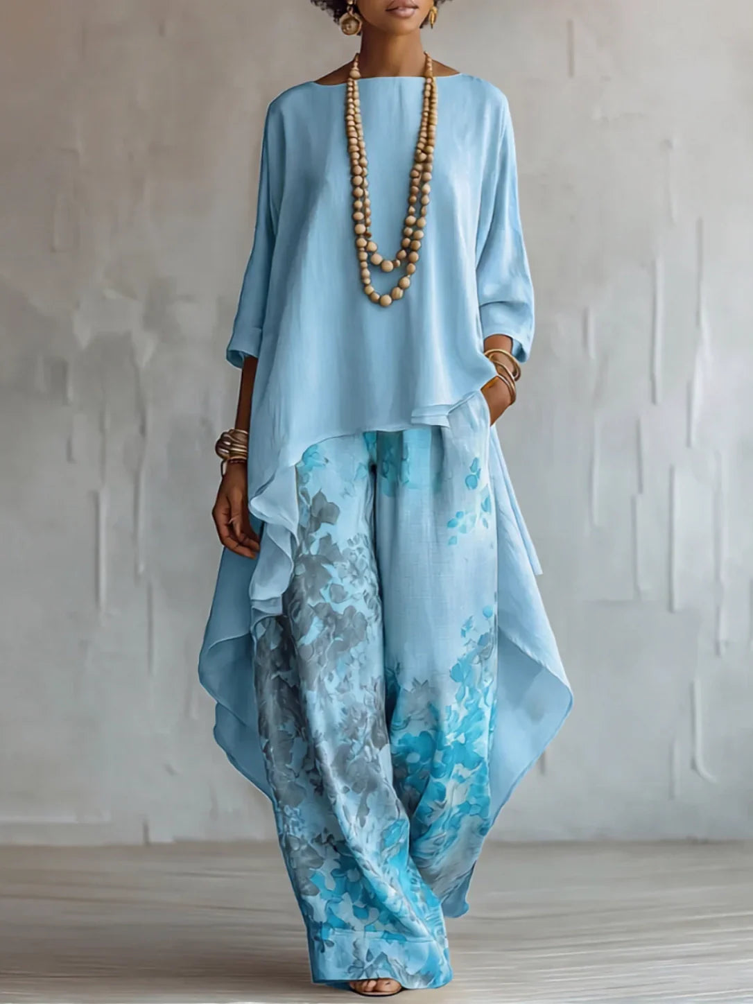 Ginevra | Elegante conjunto floral asimétrico
