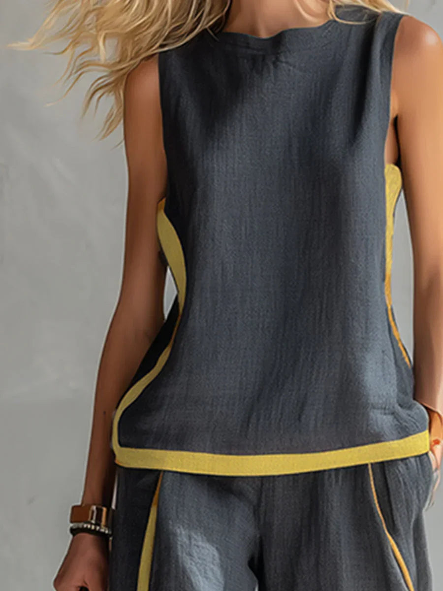 Elisa | Conjunto Elegante con Detalles en Contraste