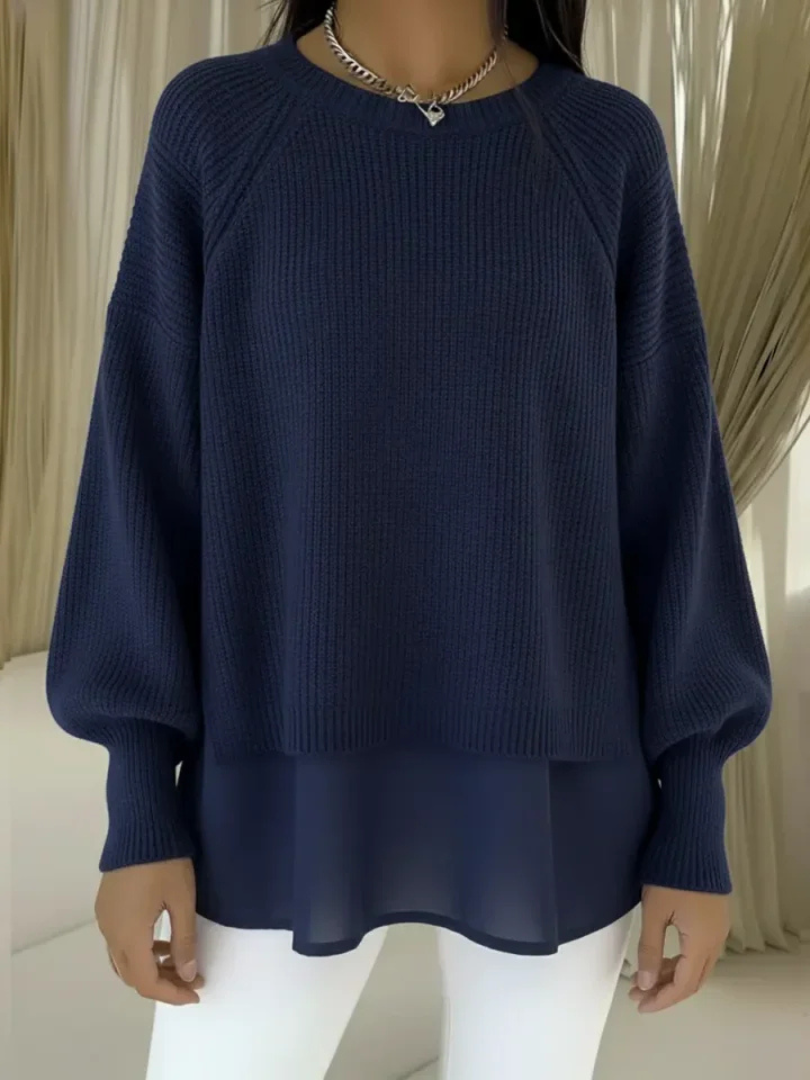Clelia | Suéter elegante con efecto de dos piezas