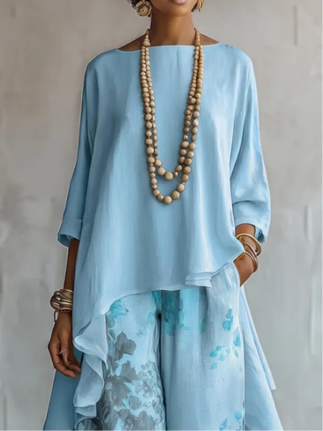 Ginevra | Elegante conjunto floral asimétrico
