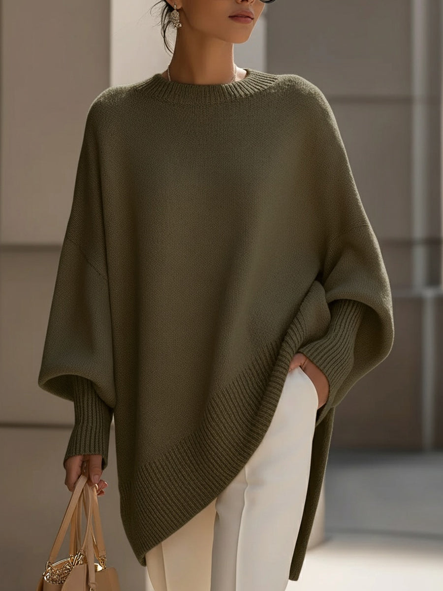 Ludovica | Suéter oversize con escote amplio y elegante