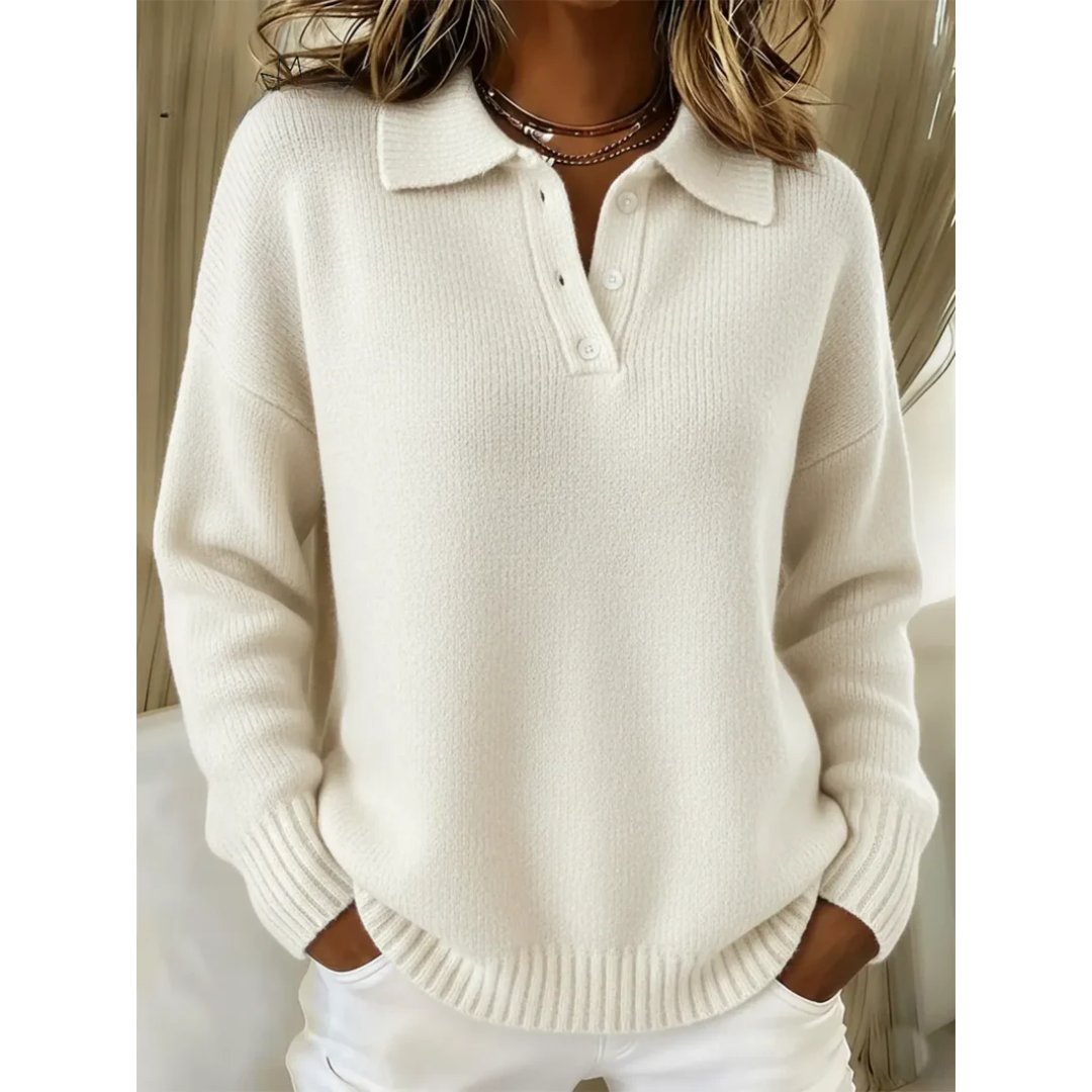 Marina | Suéter tipo polo suave y elegante