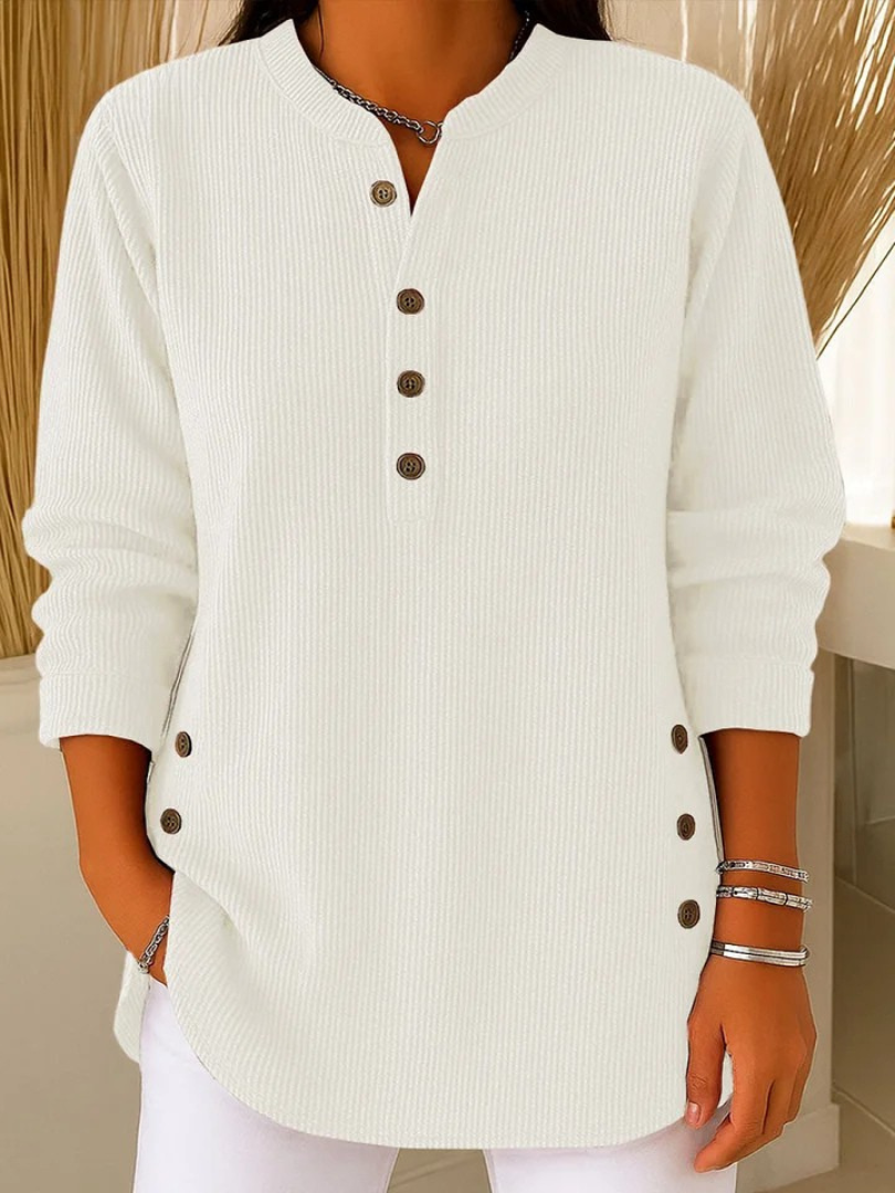 Nives | Elegante túnica Henley con botones