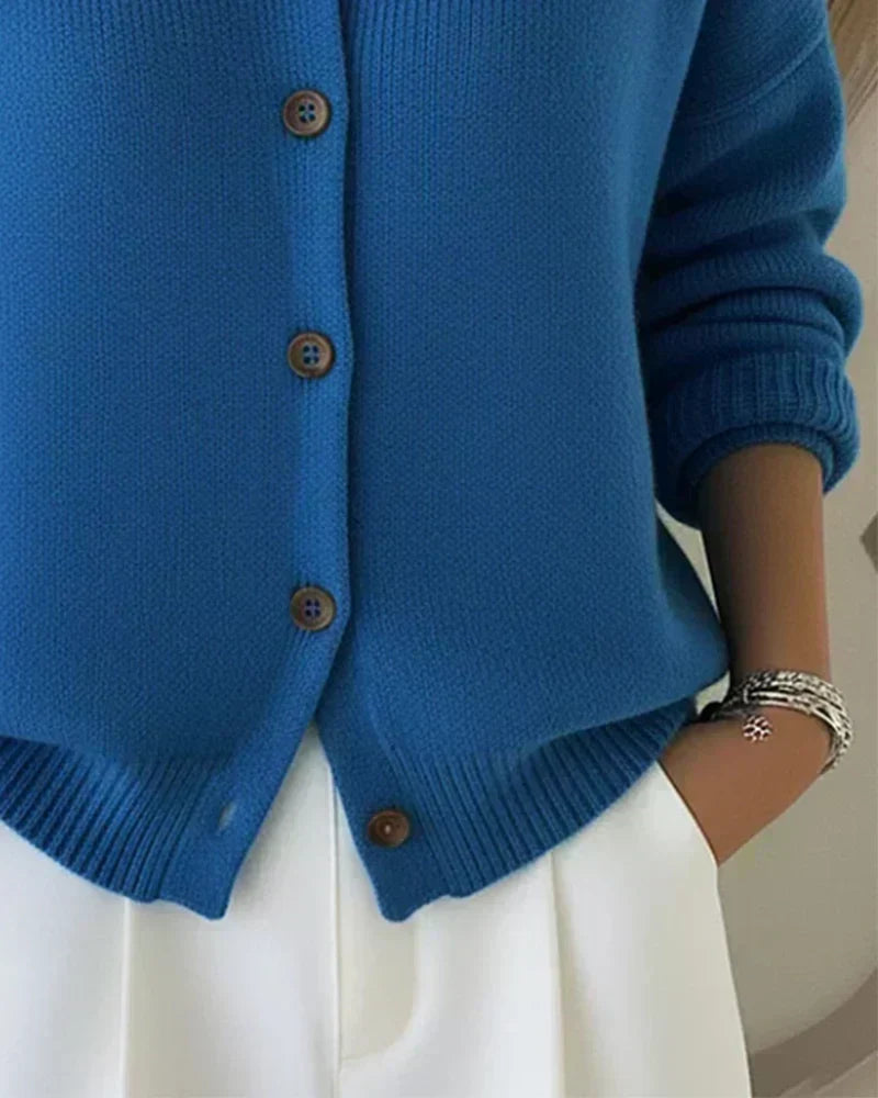 Velia | Cárdigan elegante con cuello camisero