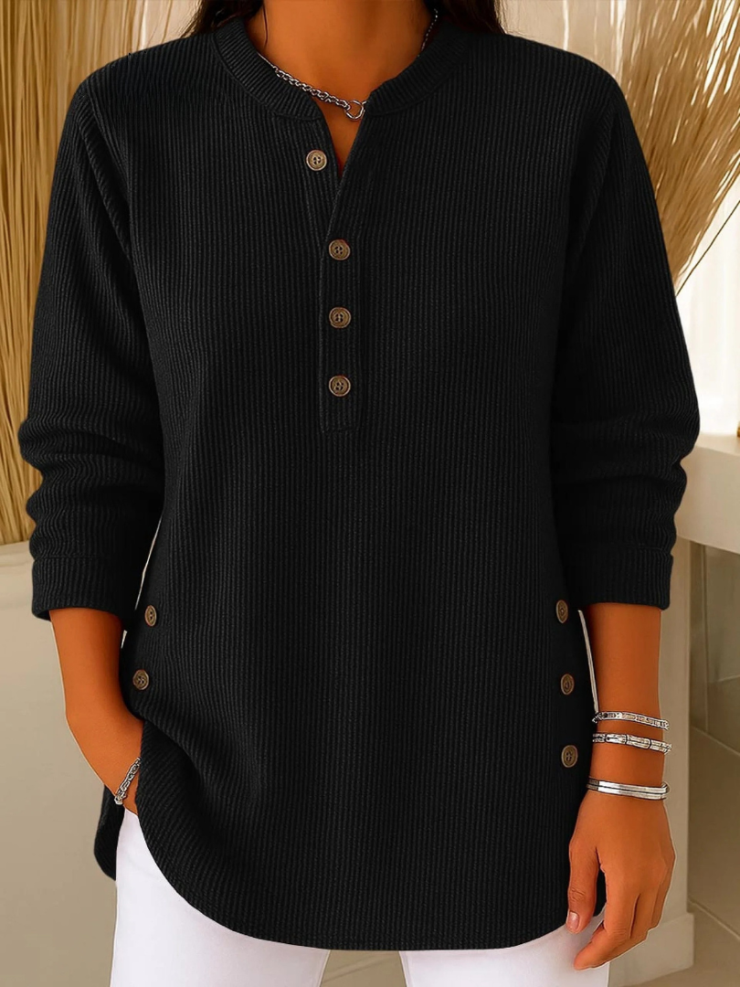 Nives | Elegante túnica Henley con botones