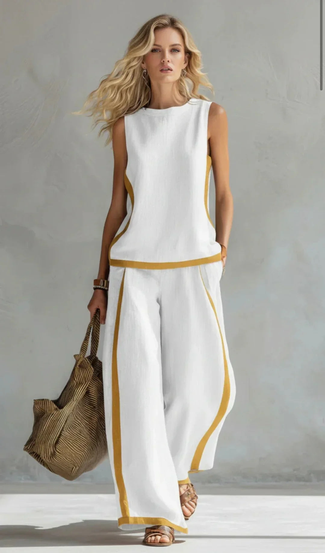 Elisa | Conjunto Elegante con Detalles en Contraste