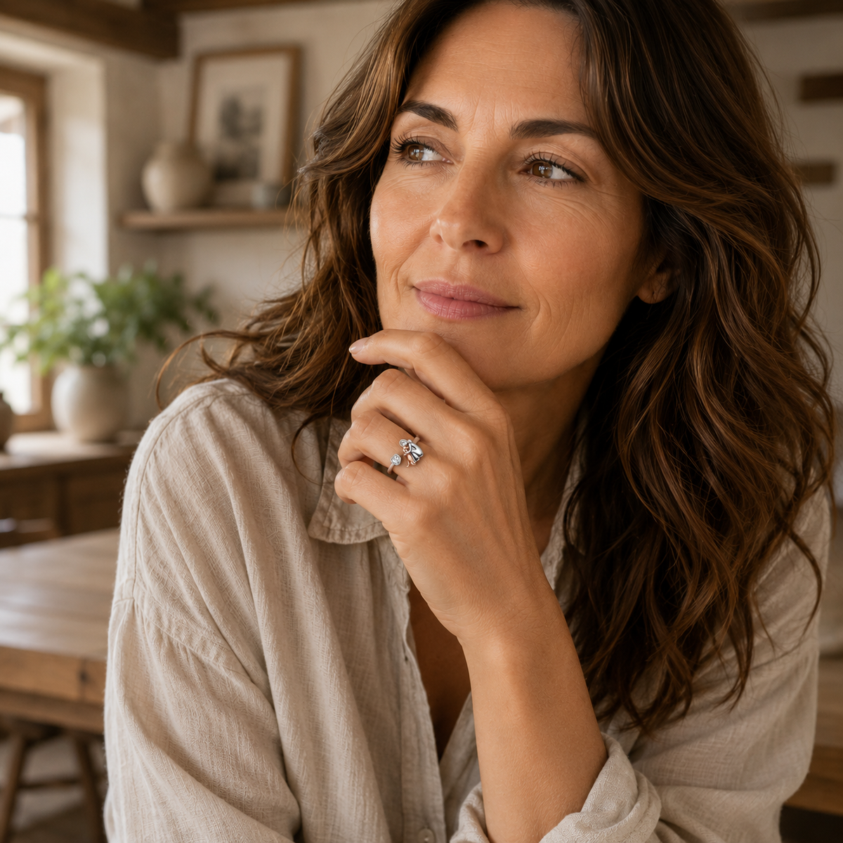 El Abrazo Eterno – Anillo Ajustable Personalizado con Grabado