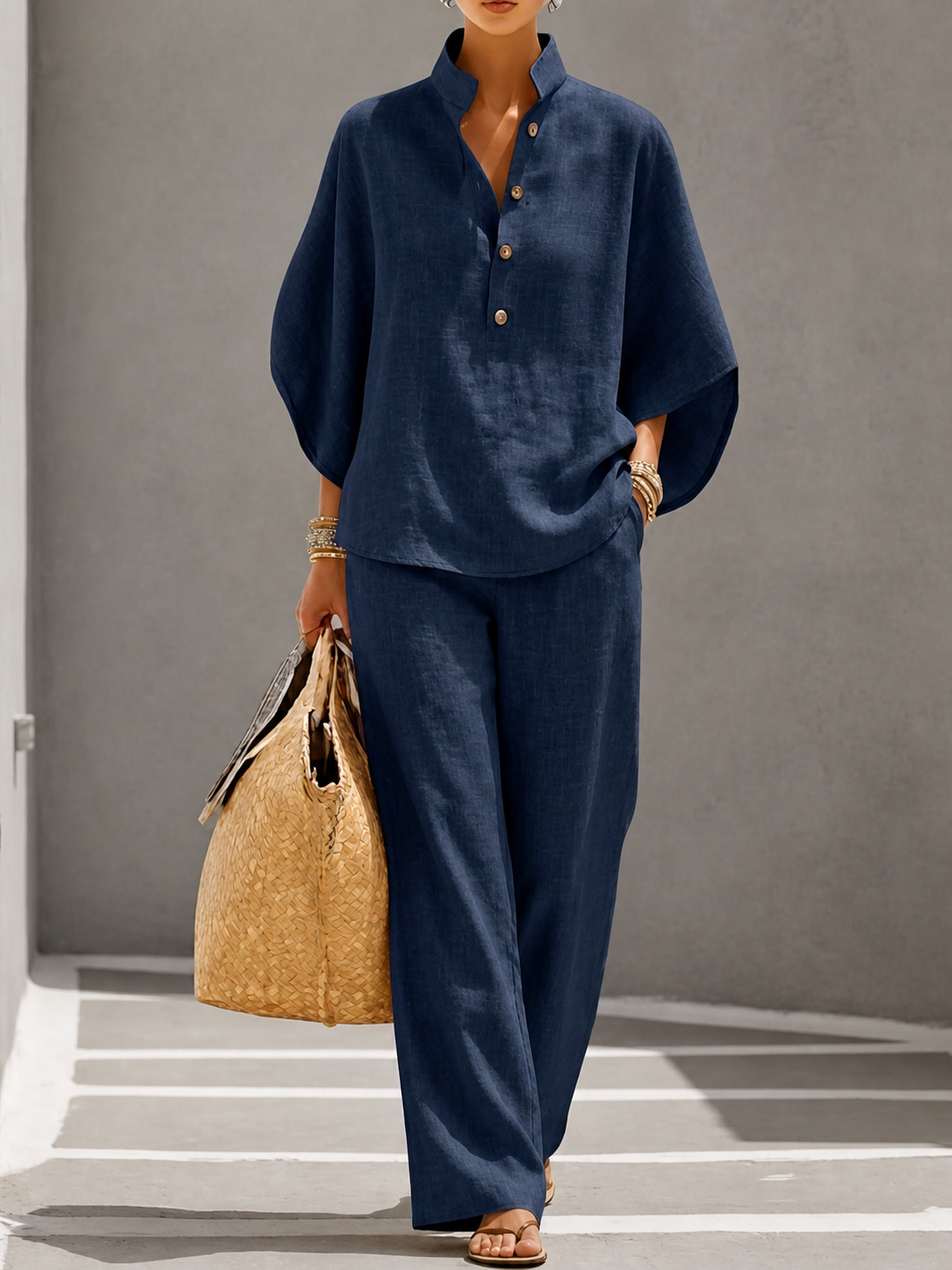 Carlotta | Conjunto elegante con pantalón palazzo