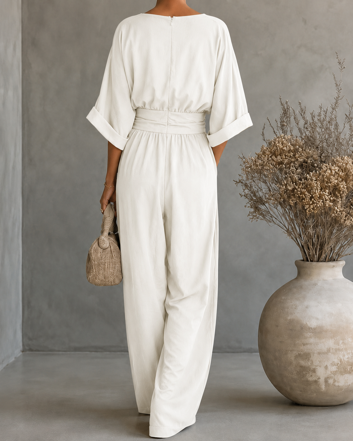 Elisa | Mono elegante y fluido con sofisticado escote en V