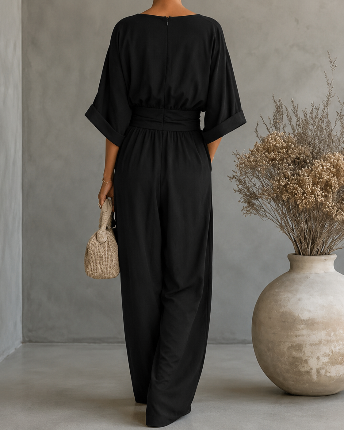 Elisa | Mono elegante y fluido con sofisticado escote en V