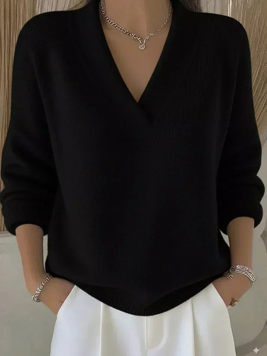 Viola | Suéter suave y elegante con cuello en V