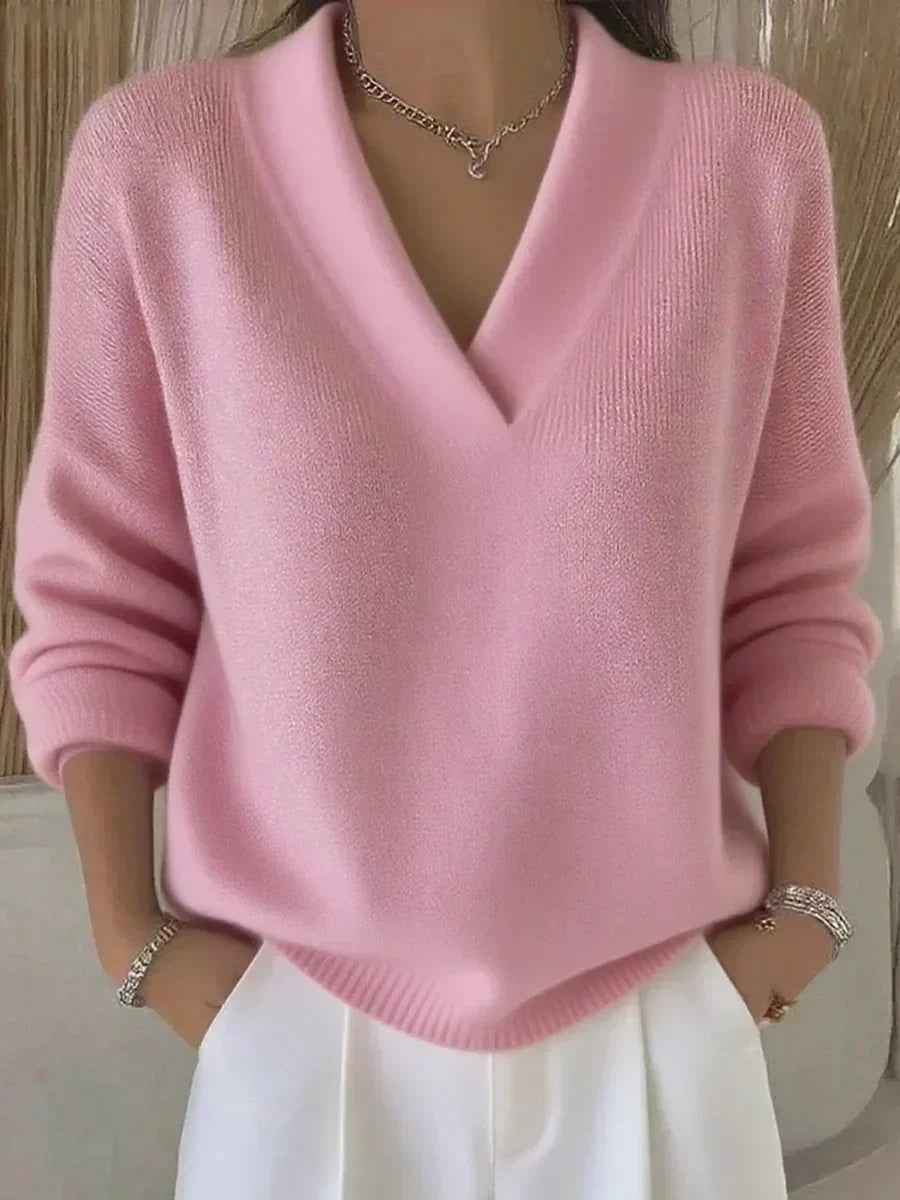 Viola | Suéter suave y elegante con cuello en V