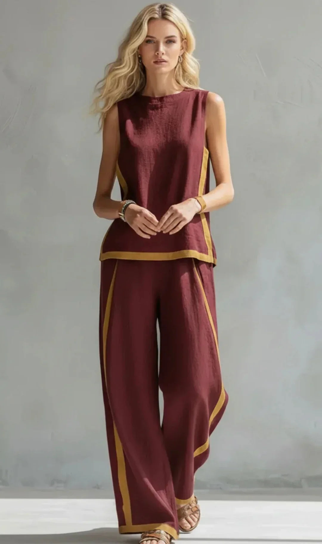 Elisa | Conjunto Elegante con Detalles en Contraste