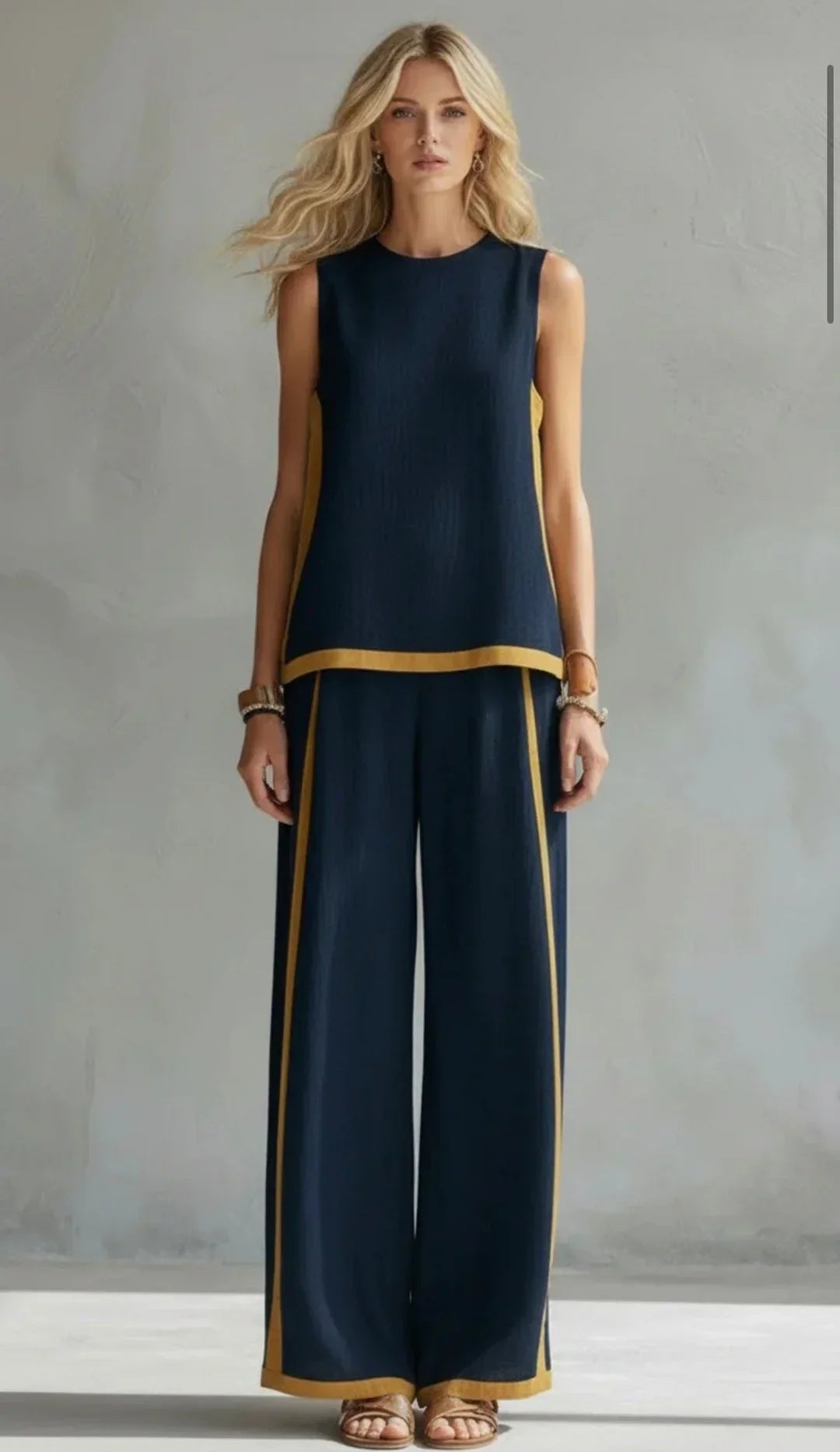 Elisa | Conjunto Elegante con Detalles en Contraste