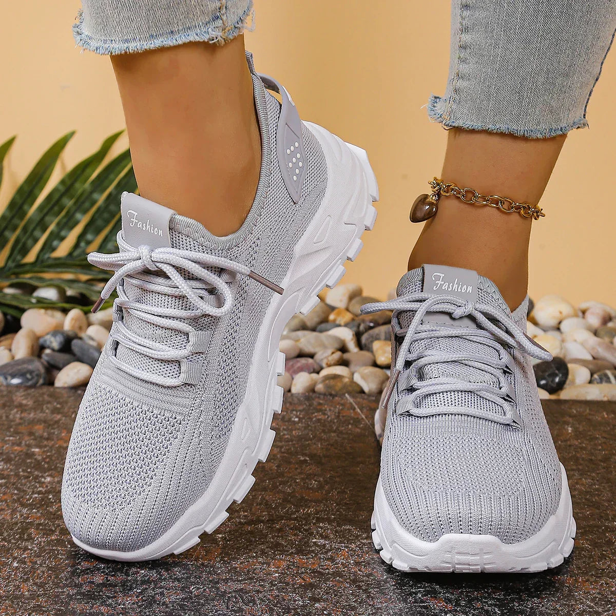 Altura | Zapatillas blancas con plataforma de moda