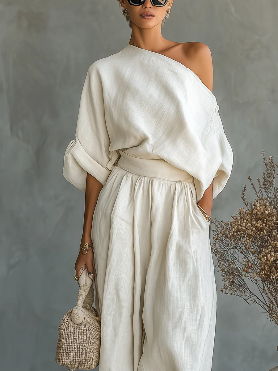 Beatrice | Elegante mono de un solo hombro con drapeado