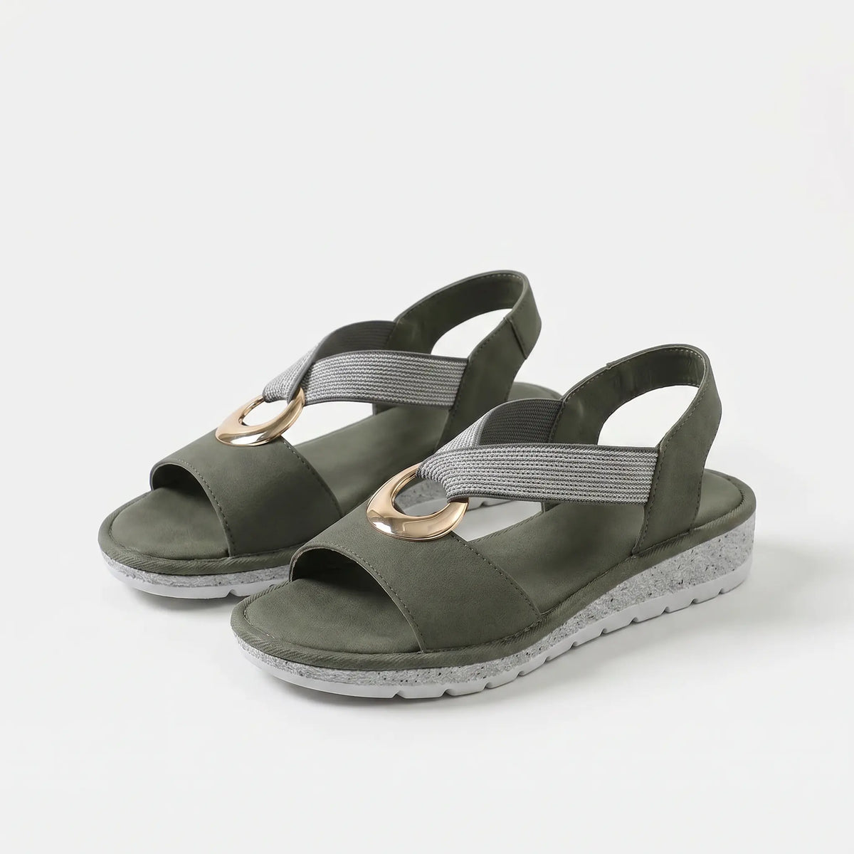 Luna | Elegante Sandalia Dorada Trenzada