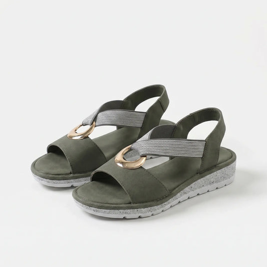 Luna | Elegante Sandalia Dorada Trenzada