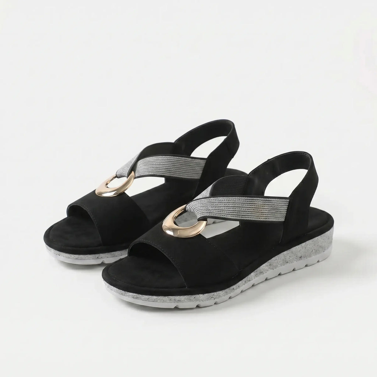 Luna | Elegante Sandalia Dorada Trenzada