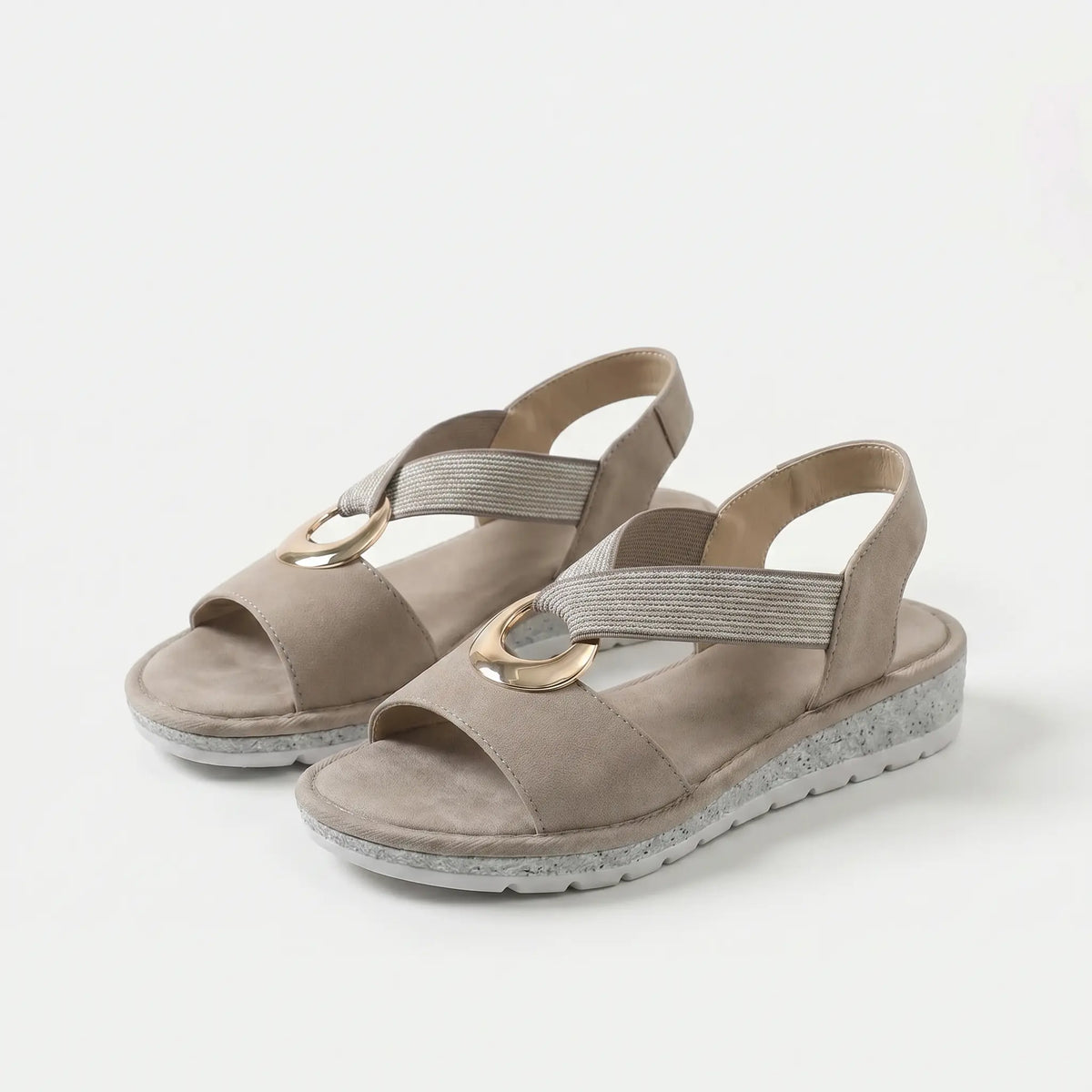 Luna | Elegante Sandalia Dorada Trenzada