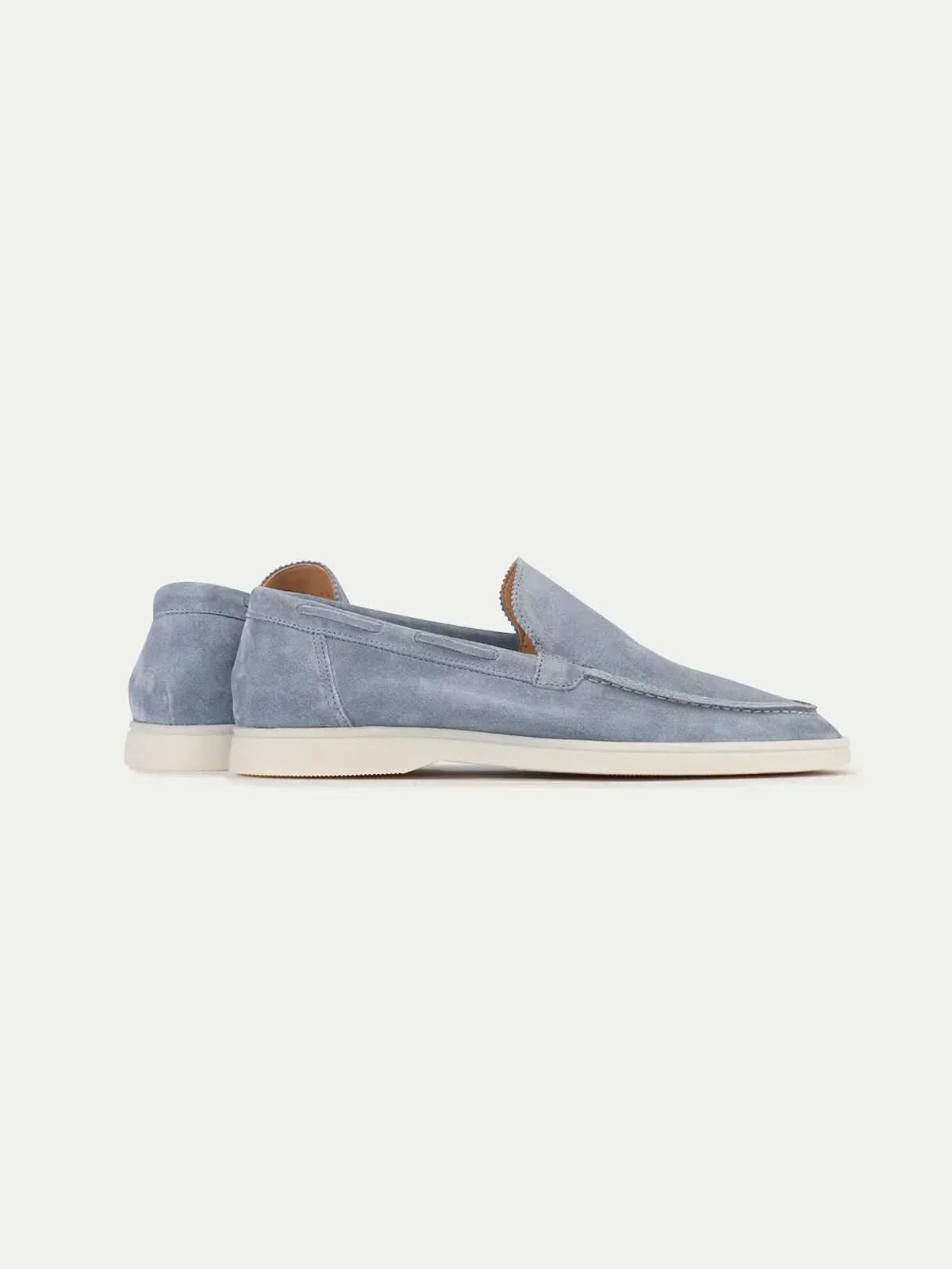 Classico | Mocassino Camoscio — Celeste