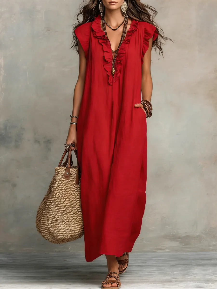 Camelia | Elegante vestido largo de estilo bohemio