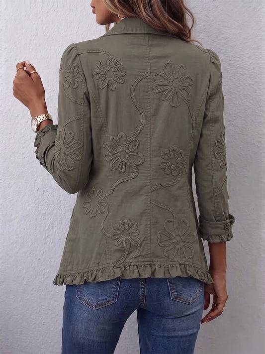 Assunta | Elegante chaqueta bordada con sofisticados volantes