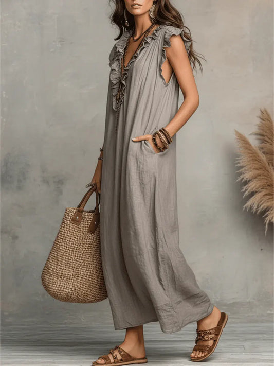 Camelia | Elegante vestido largo de estilo bohemio