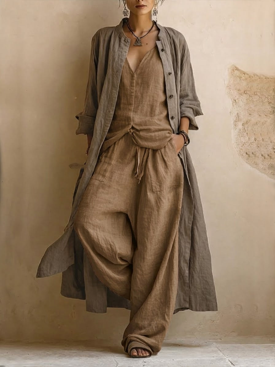 Alessia | Conjunto holgado con abrigo elegante