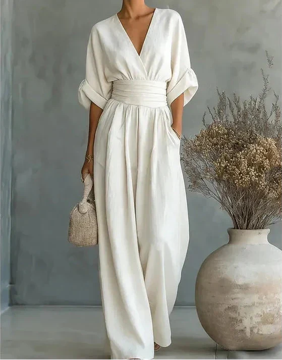 Elisa | Mono elegante y fluido con sofisticado escote en V