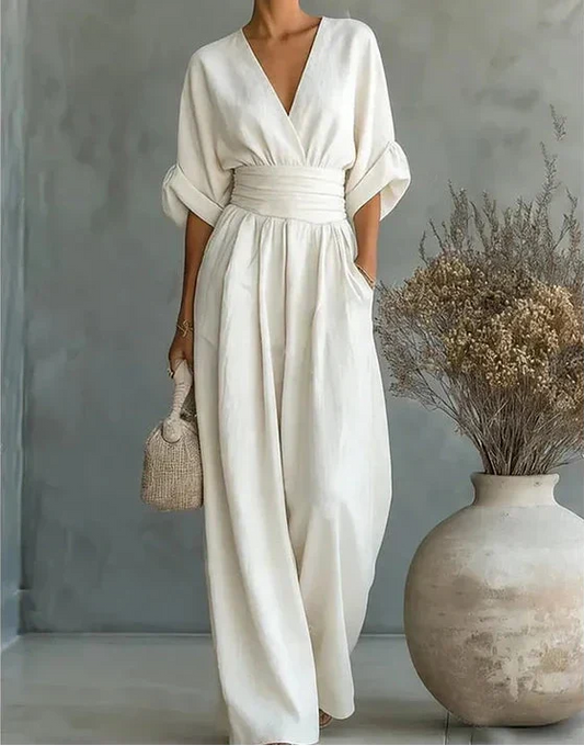 Elisa | Mono elegante y fluido con sofisticado escote en V