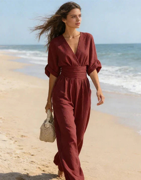 Elisa | Mono elegante y fluido con sofisticado escote en V