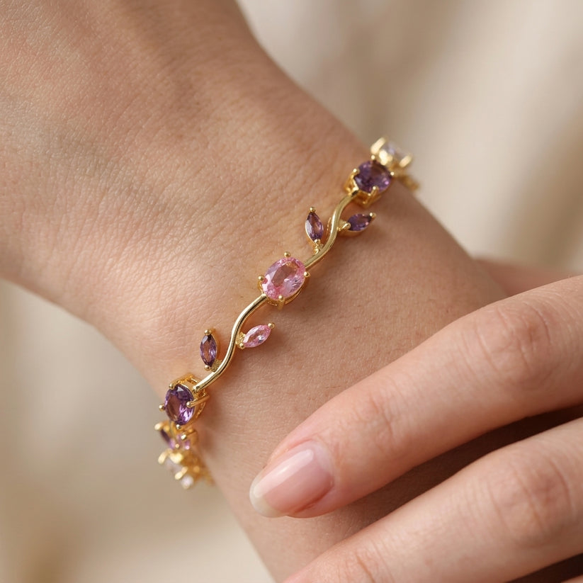 Pulsera Aura con Elegante Tulipán